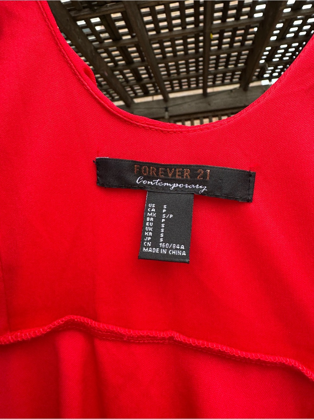 Forever 21 Red Ruffle Wrap High-Low Dress - Picture 6 of 7